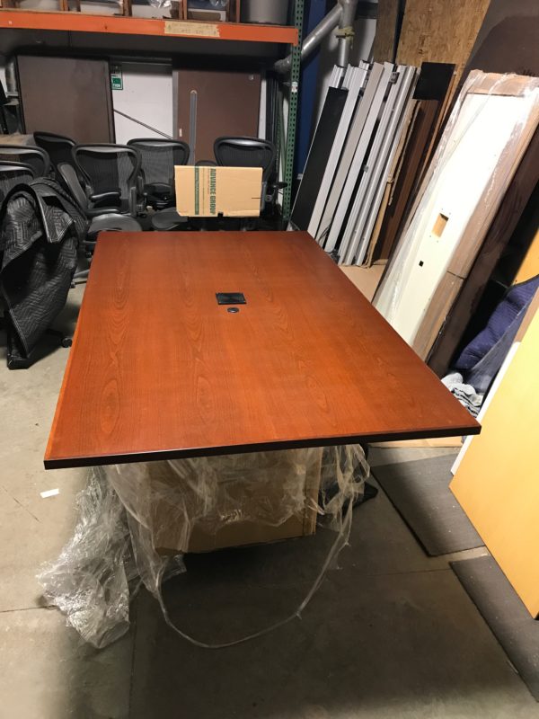 Atalaya 7'6_ x 4 rectangular conference room table with cable access