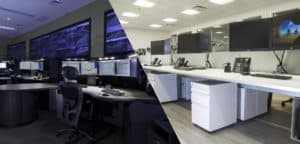 Trading and control room furniture