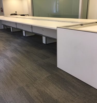 Used LaCour Trading Desks w/ Slatwall & Monitor Arms