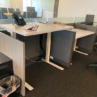 Ledger X Knoll Sit/Stand Desk adjusted to stand mode