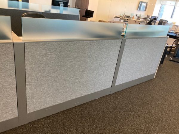 Ledger X Knoll Sit/Stand Desks front angled view