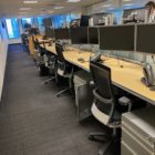 trading desks in sit and stand mode