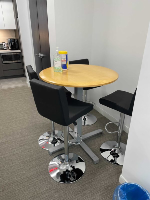 small breakroom table and chairs
